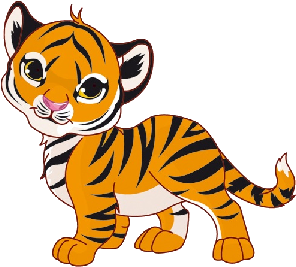 Cute Cartoon Tiger Cub