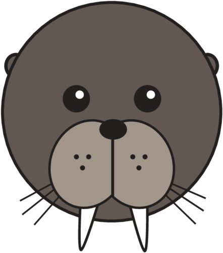 Cute Cartoon Walrus