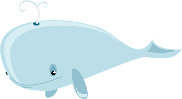 Cute Cartoon Whale Illustration
