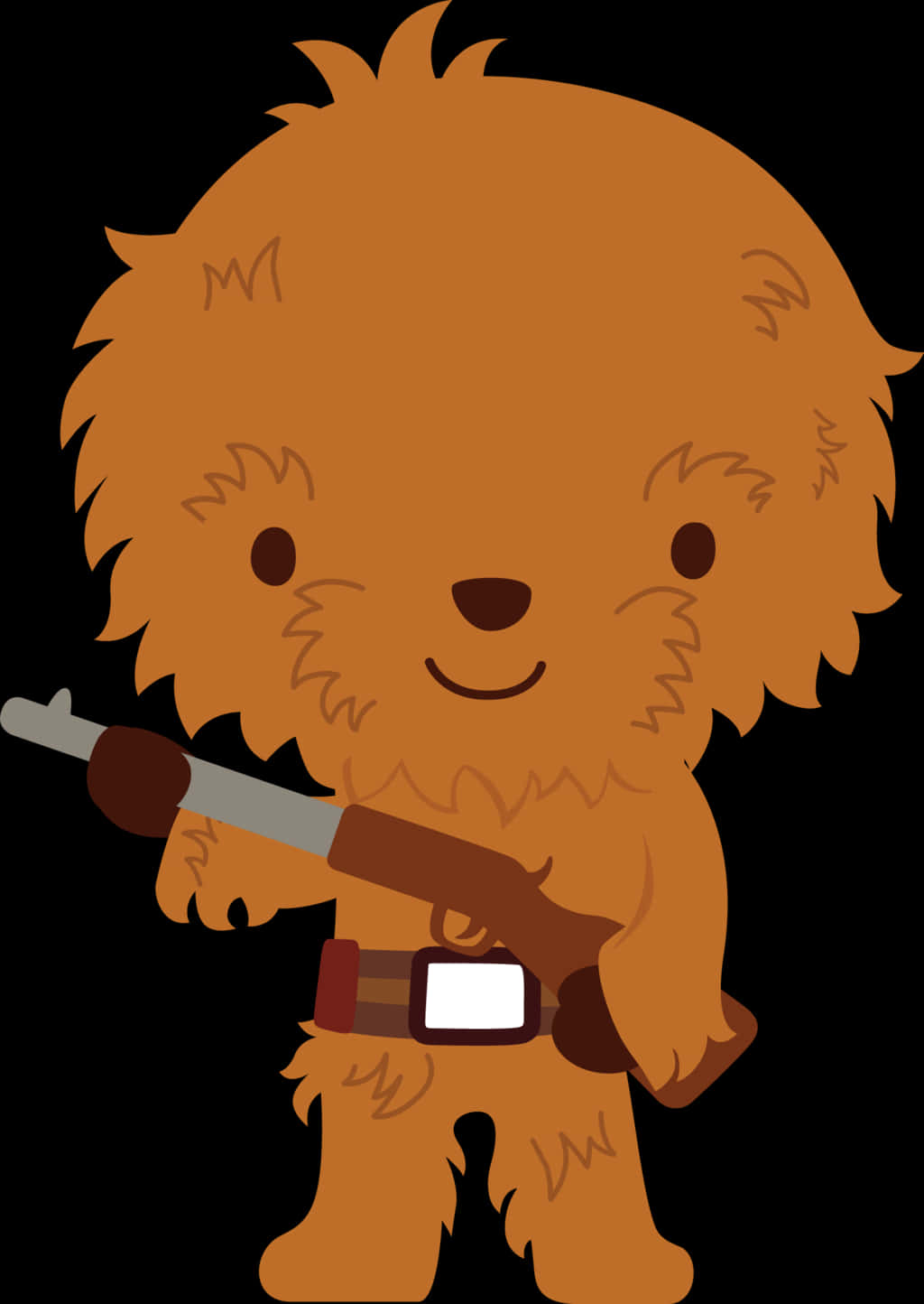 Cute Cartoon Wookieewith Bowcaster