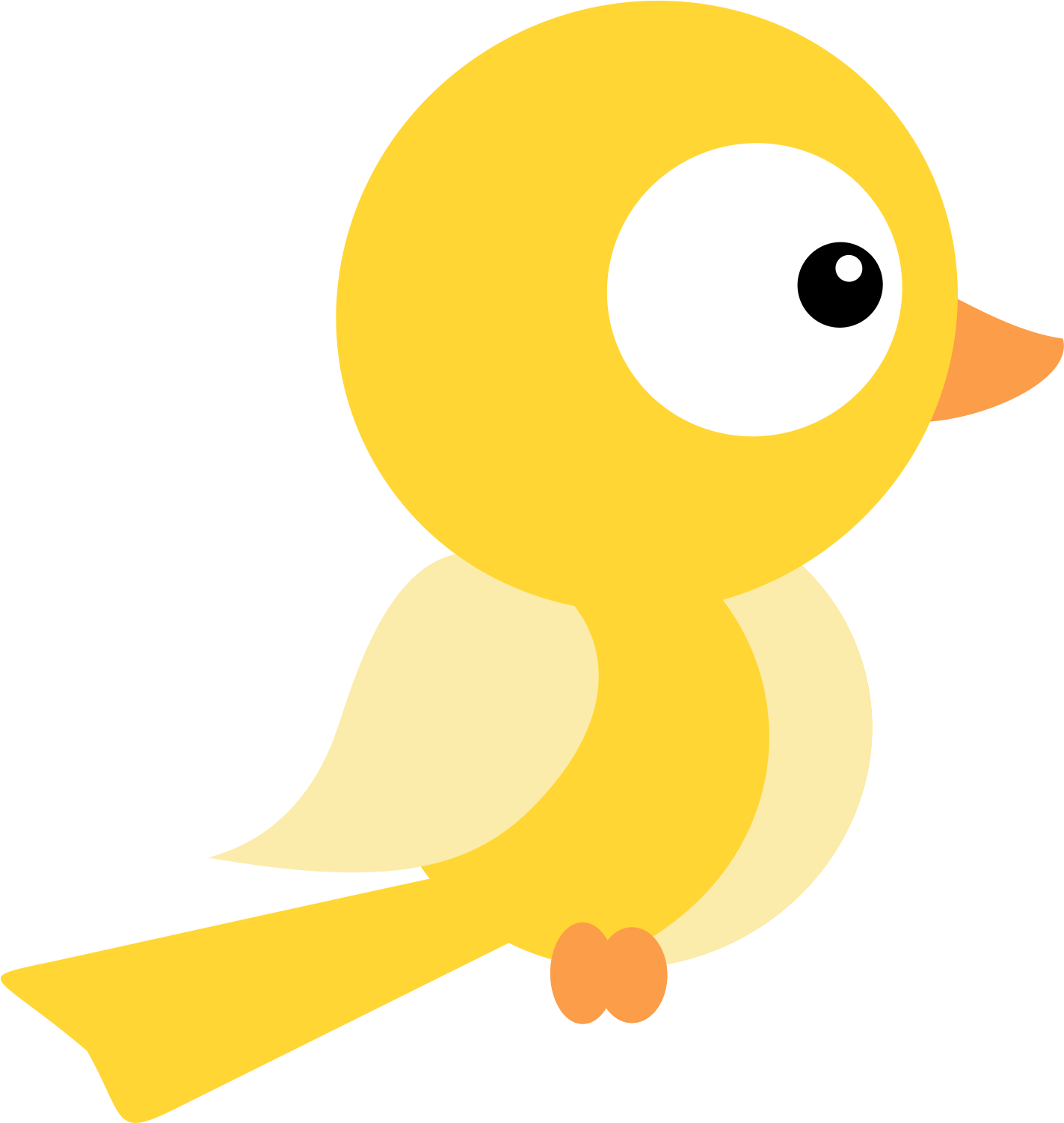 Cute Cartoon Yellow Bird