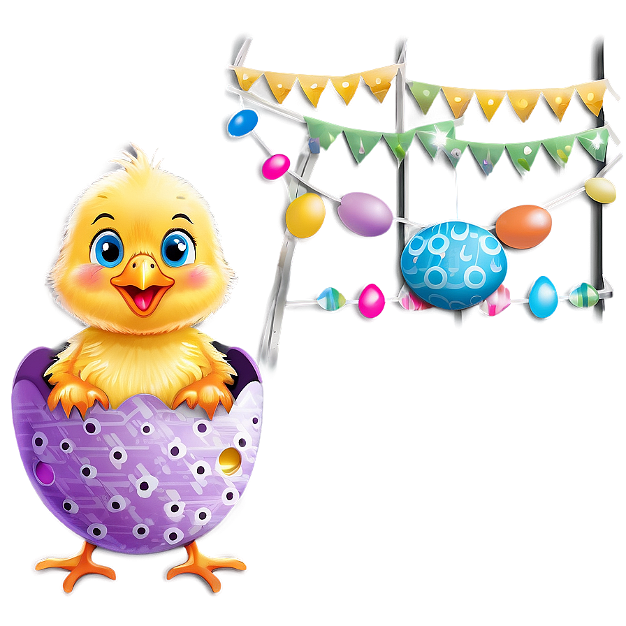 Cute Chick Easter Celebration Png 42