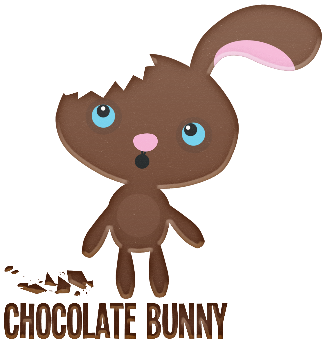 Cute Chocolate Bunny Illustration