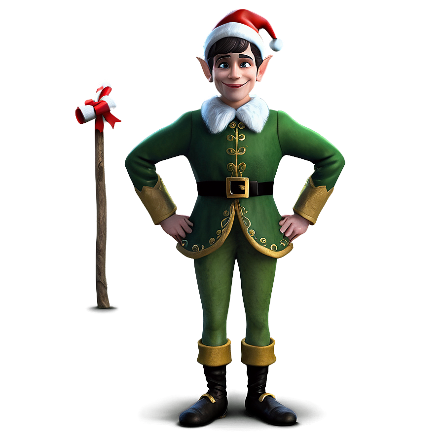 Cute Christmas Elf Character Png 06252024