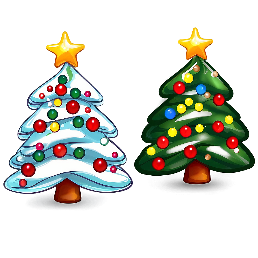 Cute Christmas Tree Cartoon Png Bcn95