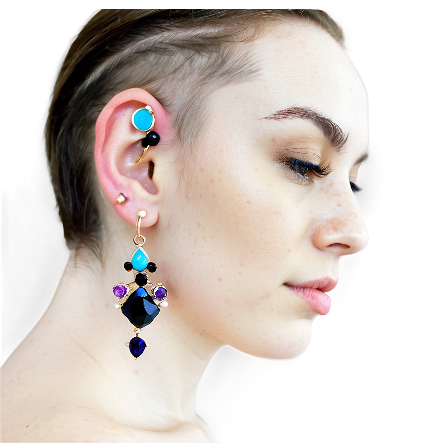 Cute Ear Piercing Combinations Png Jva58