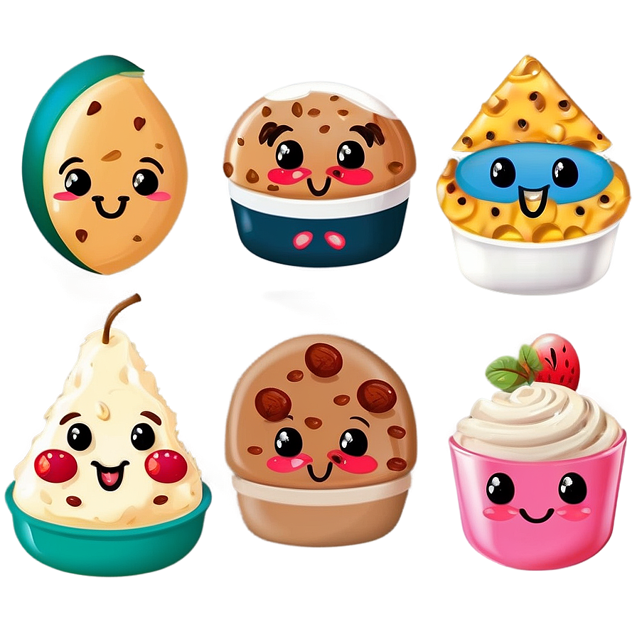 Cute Food With Faces Png Fuw89