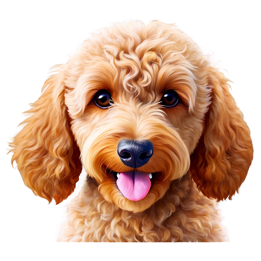 Cute Goldendoodle Dog Png 78