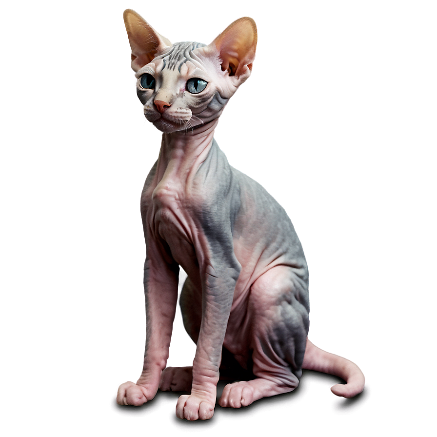 Cute Hairless Cat Png 06252024