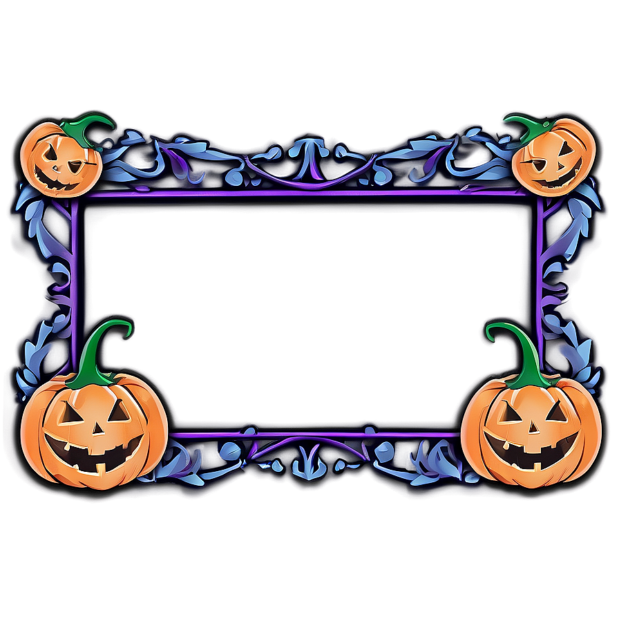 Cute Halloween Border Design Png 06202024