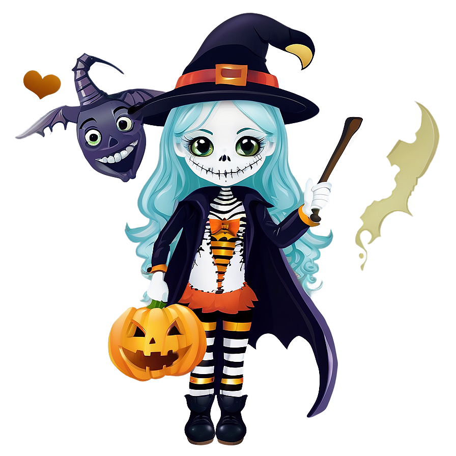 Cute Halloween Characters Cartoon Png 06252024