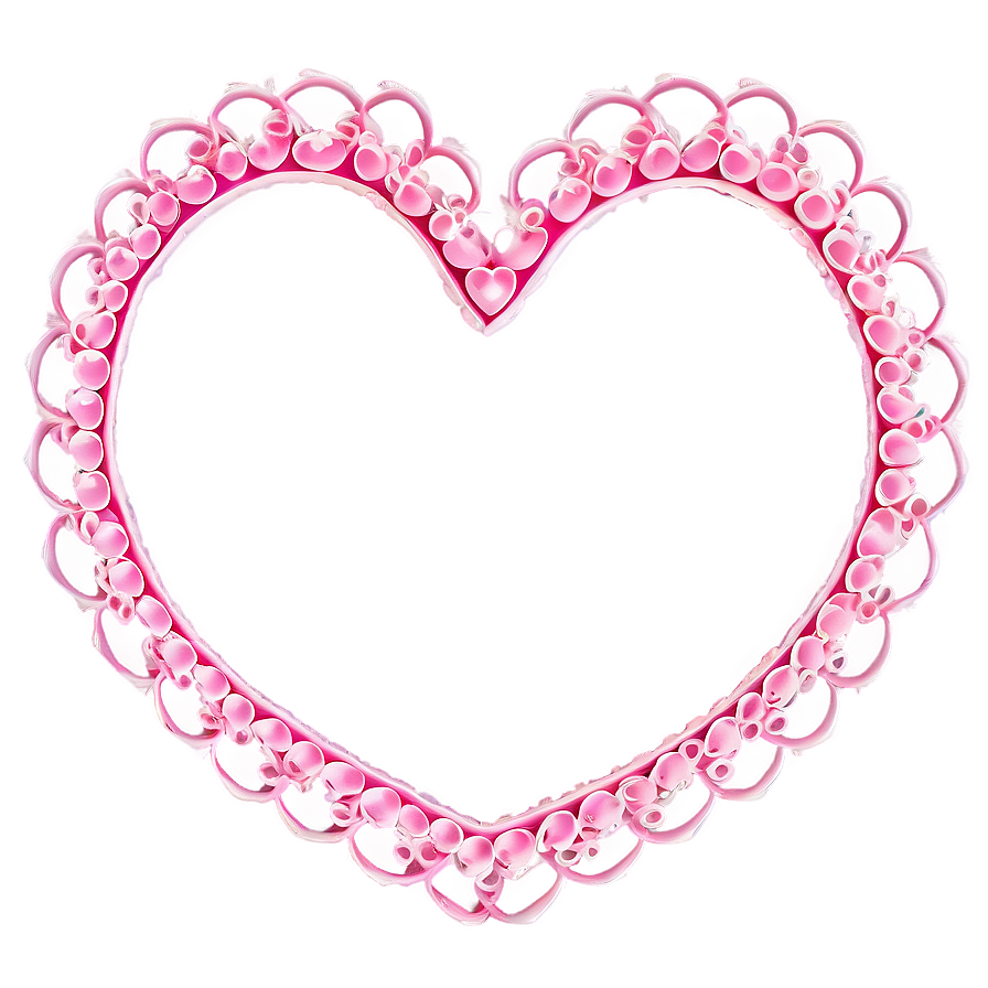 Cute Heart Edging Png Axg44