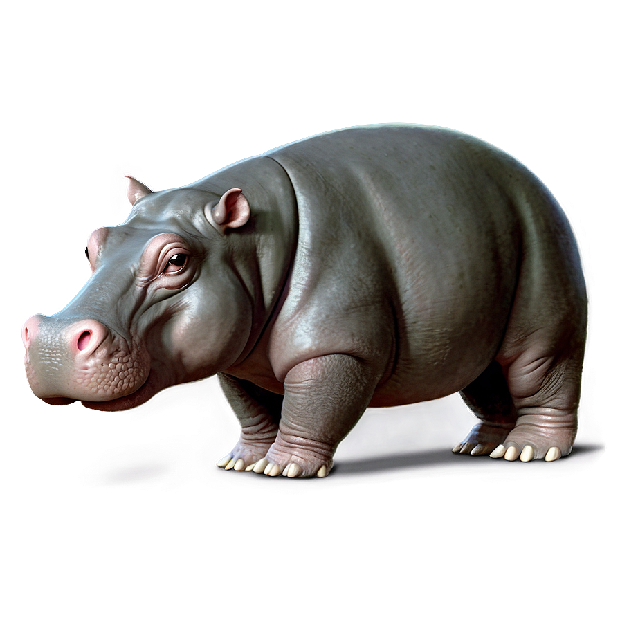 Cute Hippo Character Png 05242024