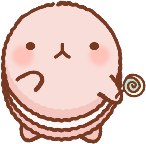 Cute_ Macaron_ Character_ Sticker