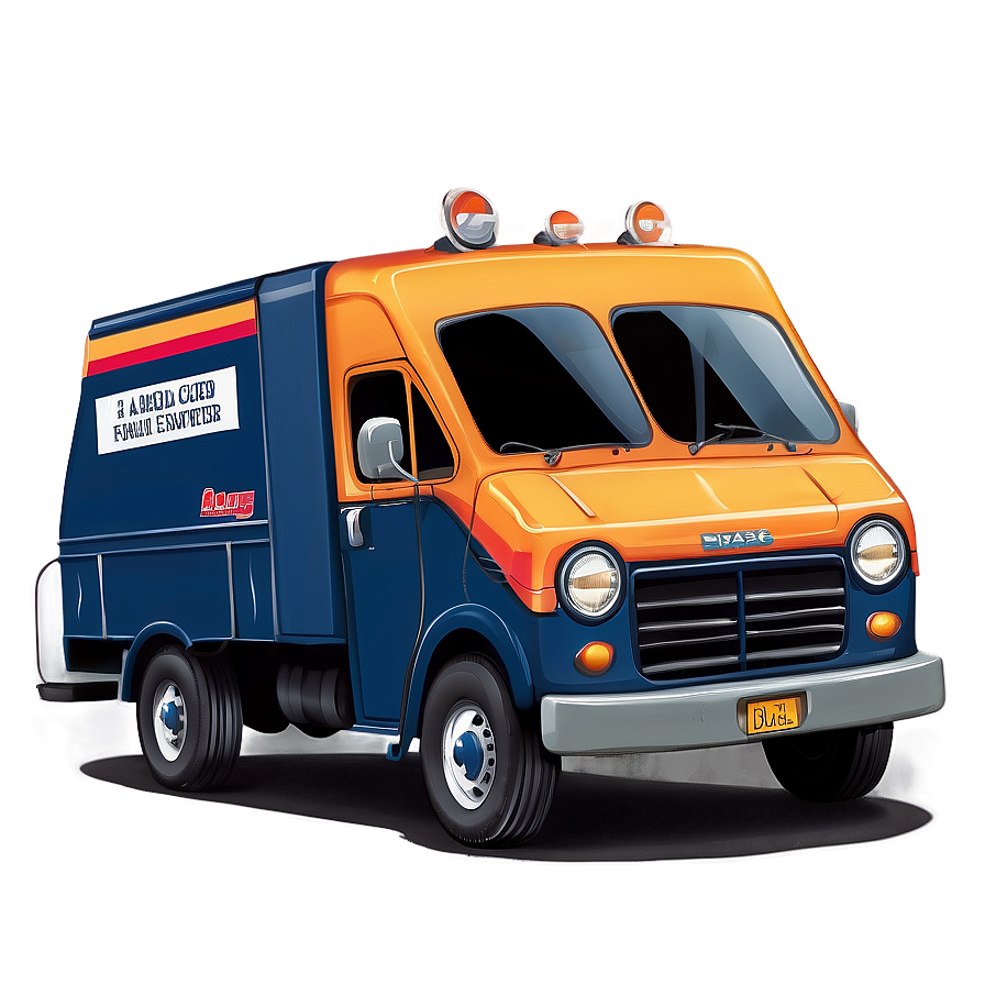 Cute Mail Truck Drawing Png 90