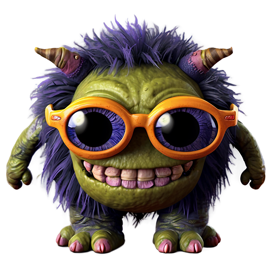 Cute Monster With Glasses Png 06272024