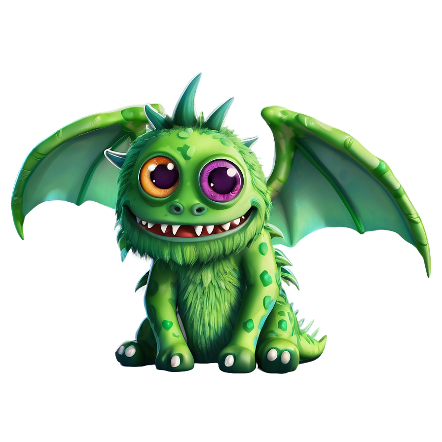 Cute Monster With Wings Png 06272024