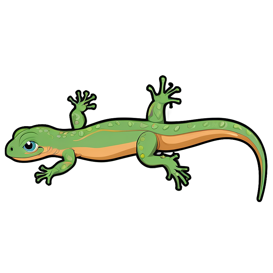 Cute Newt Illustration Png Wkb