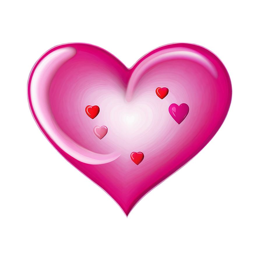 Cute Pink Heart Illustration Png 67