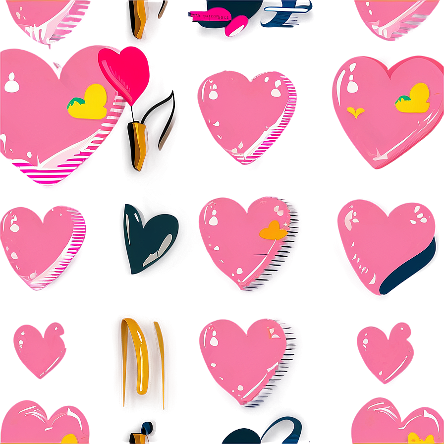 Cute Pink Heart Illustration Png Ayc