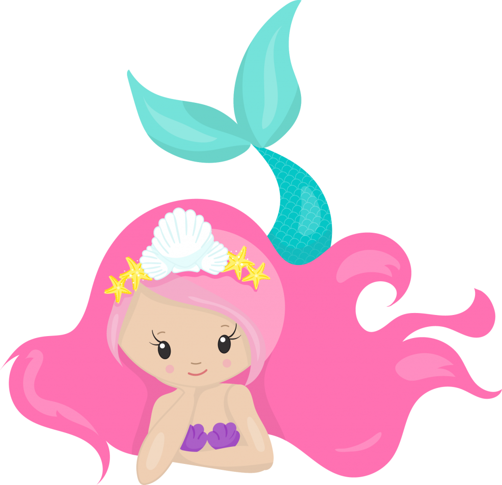 Cute Pink Mermaid Clipart