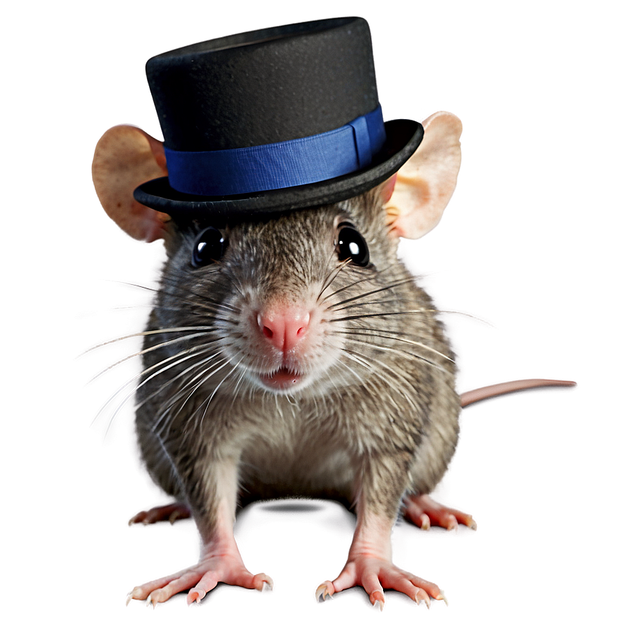 Cute Rat In Hat Png 11