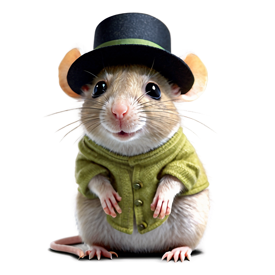 Cute Rat In Hat Png Uhb