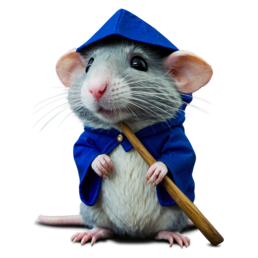 Cute Rat Wizard Png 1