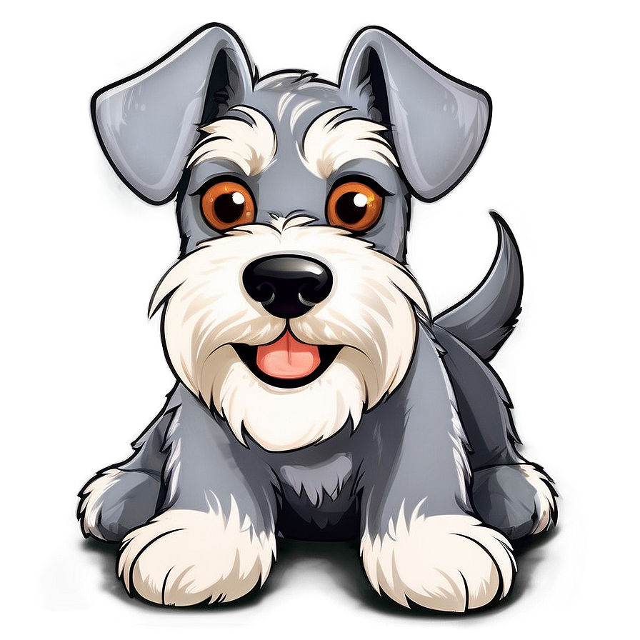 Cute Schnauzer Cartoon Png Jli