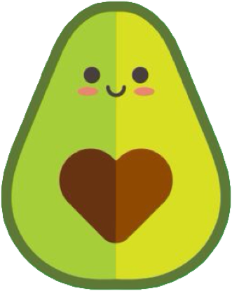 Cute Smiling Avocado