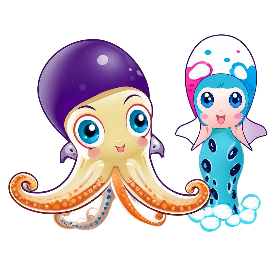 Cute Squid Mascot Png 05242024