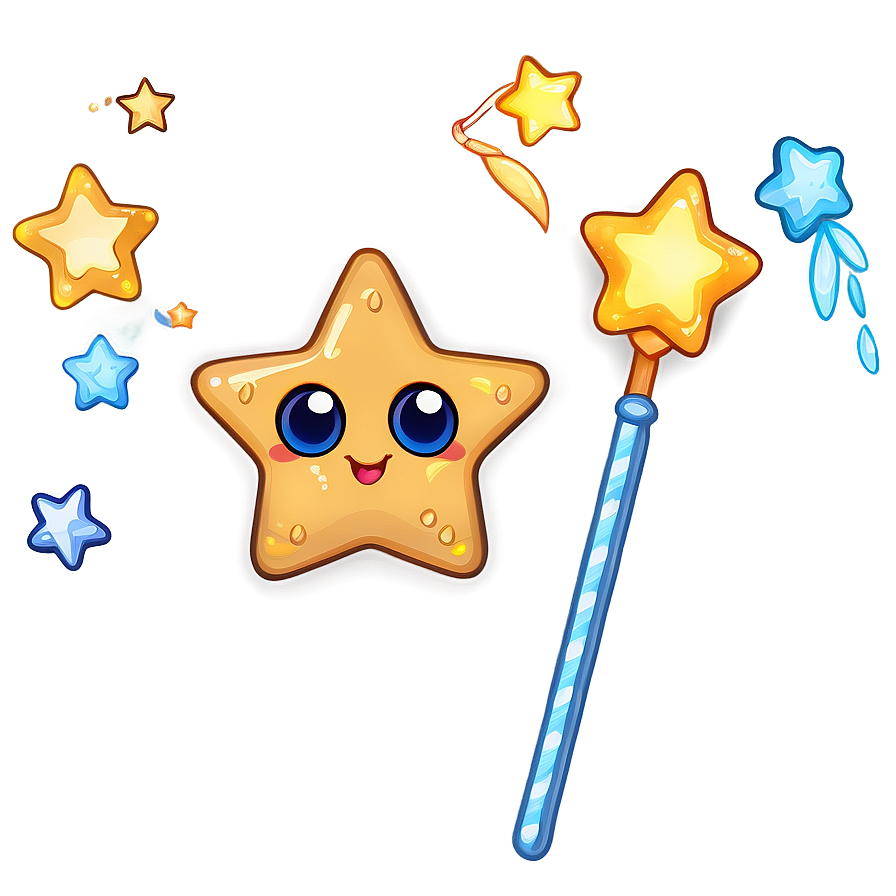 Cute Star Wand Png Hqv95