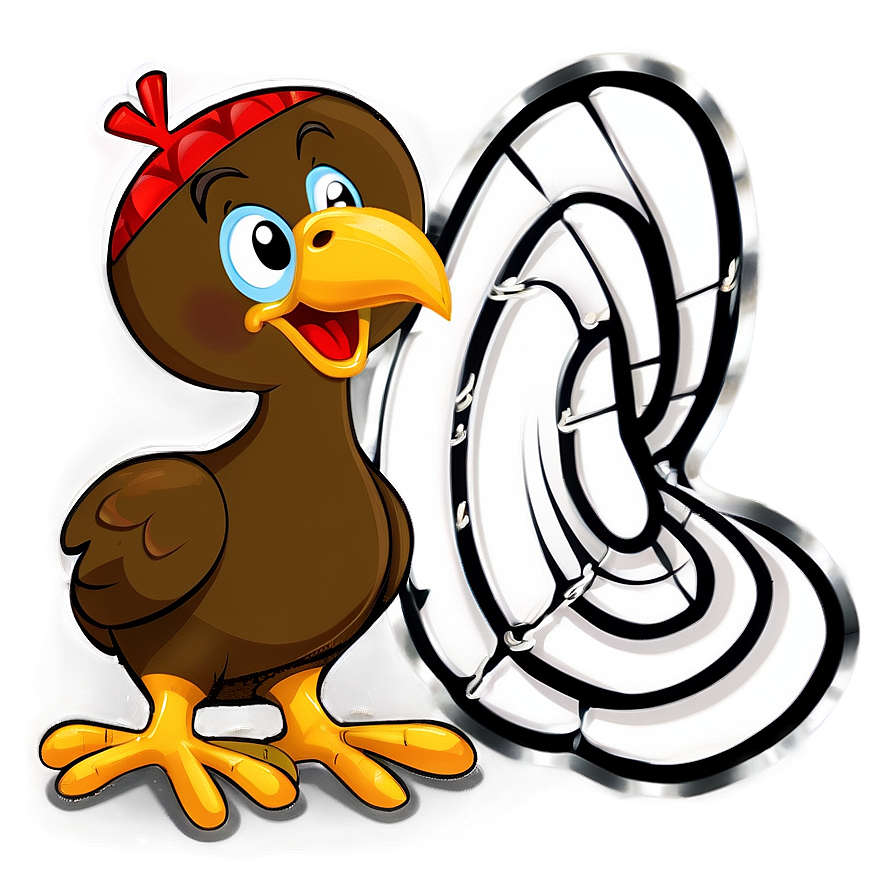 Cute Thanksgiving Turkey Png 05212024