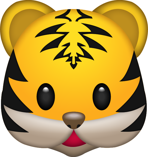 Cute Tiger Emoji Graphic