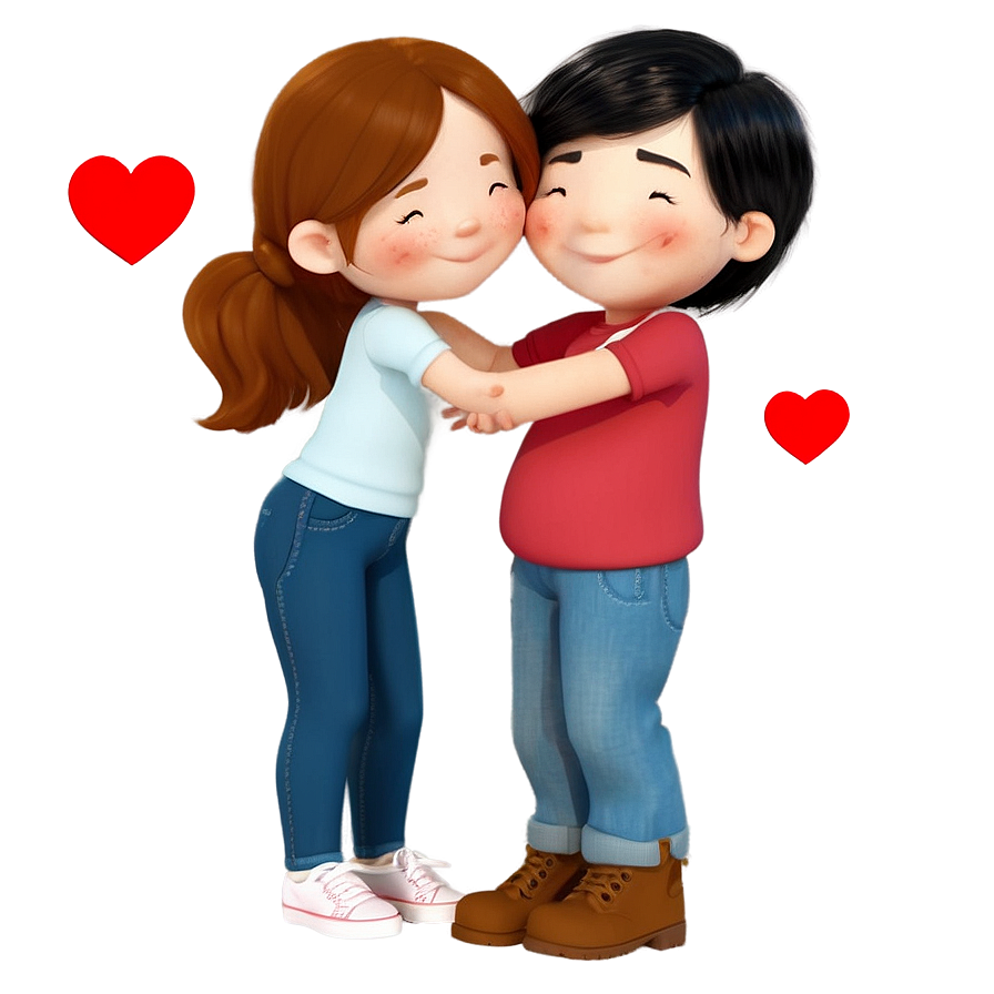 Cute Valentine Couple Png 05242024