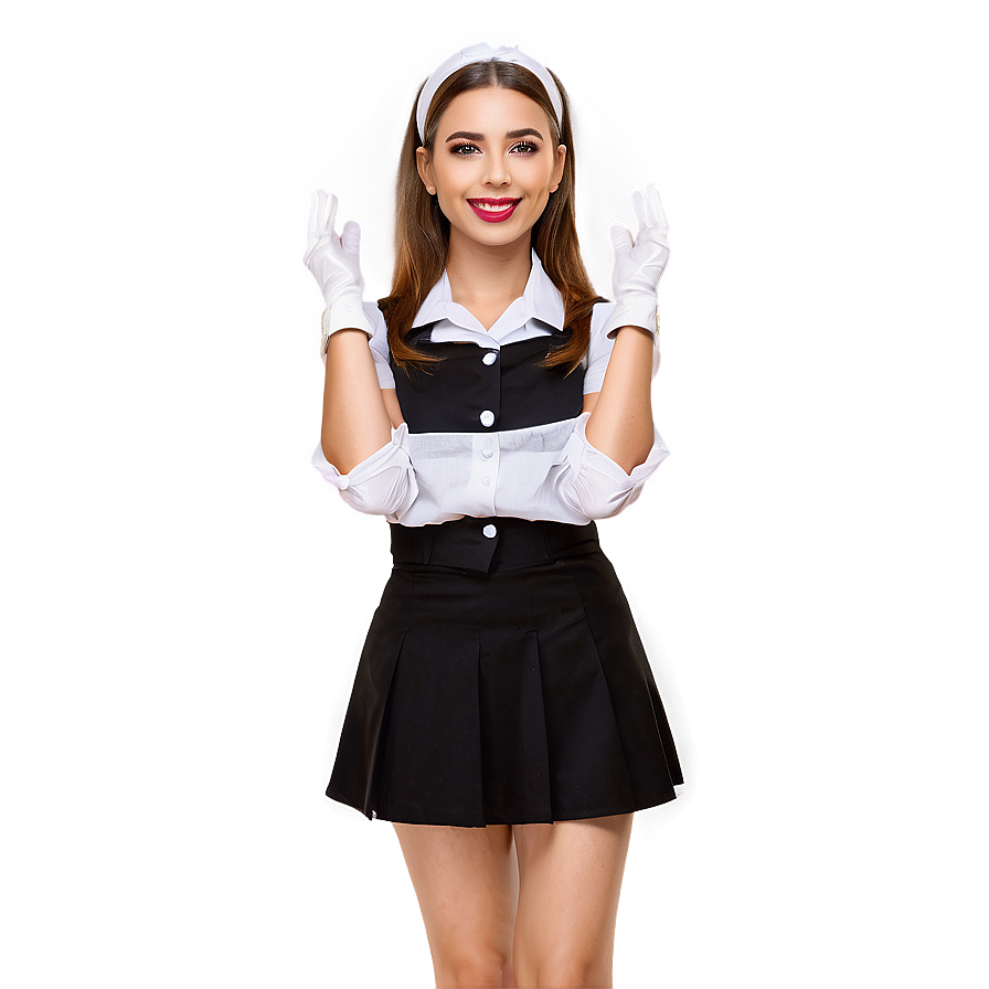 Cute Waitress Outfit Png 06272024