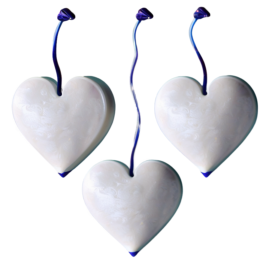 Cute White Hearts Png 06252024