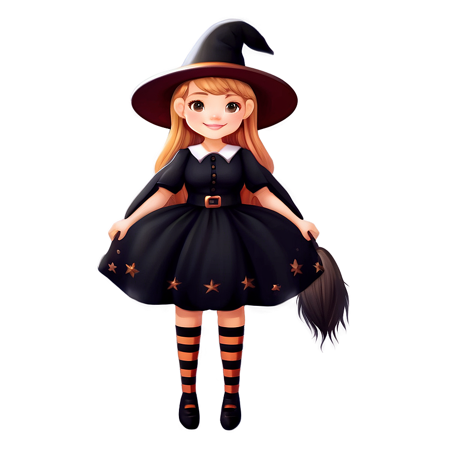 Cute Witch Illustration Png Dbg