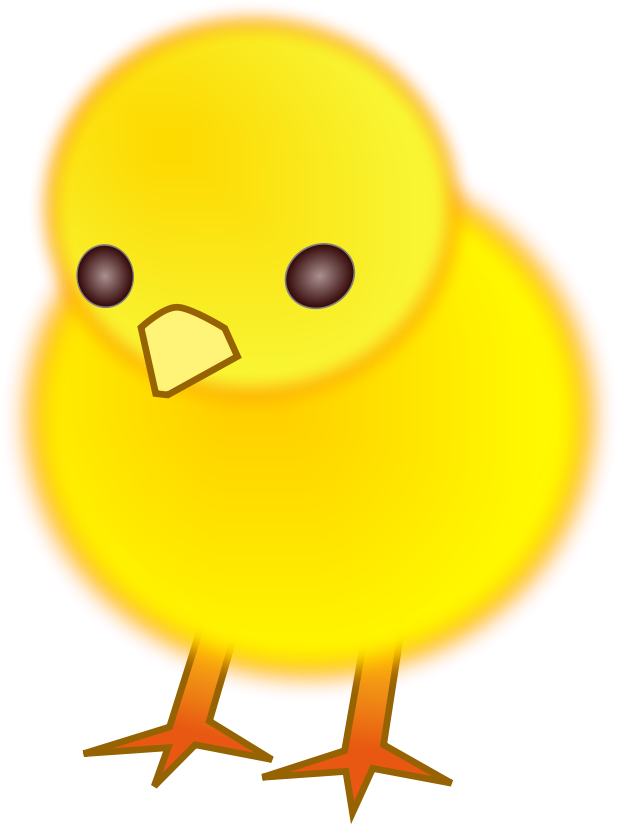 Cute Yellow Cartoon Chick