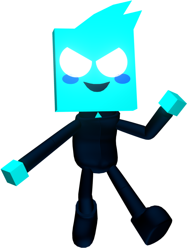 Cyan Character3 D Model