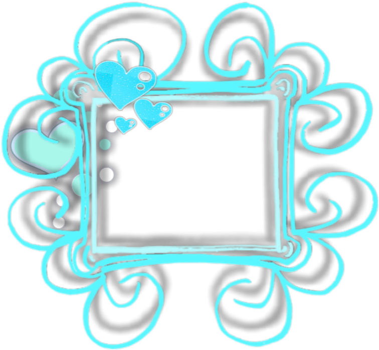 Cyan Heart Frame