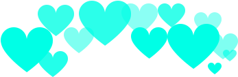 Cyan Hearts Pattern