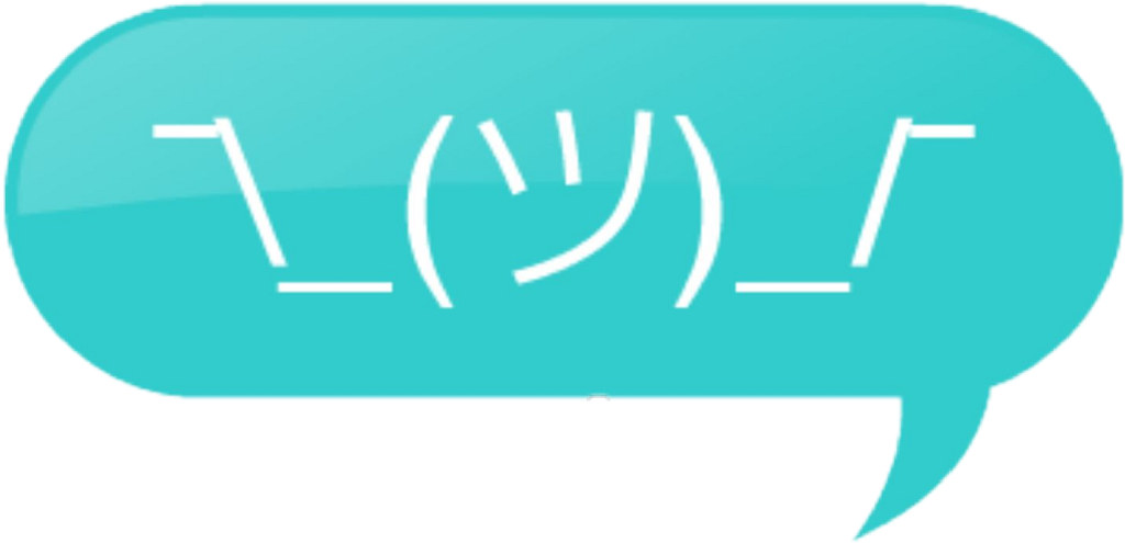 Cyan Speech Bubble Emoticon