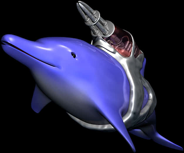 Cybernetic Dolphin Illustration