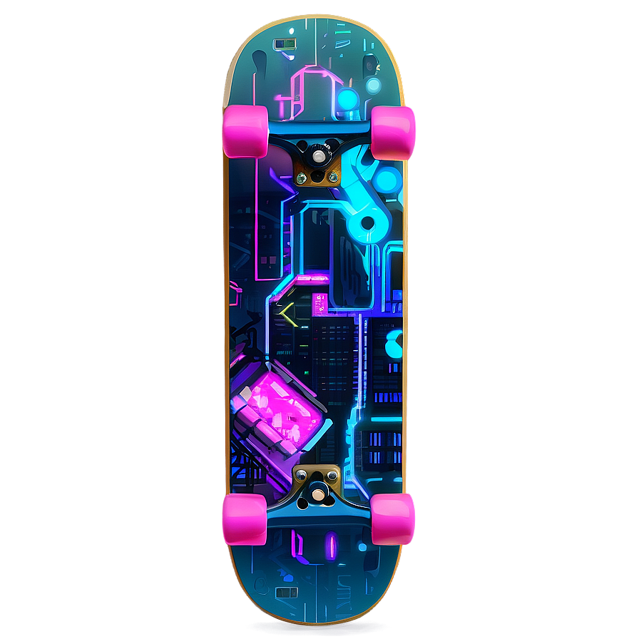 Cyberpunk Skateboard Deck Concept Png Mfa70