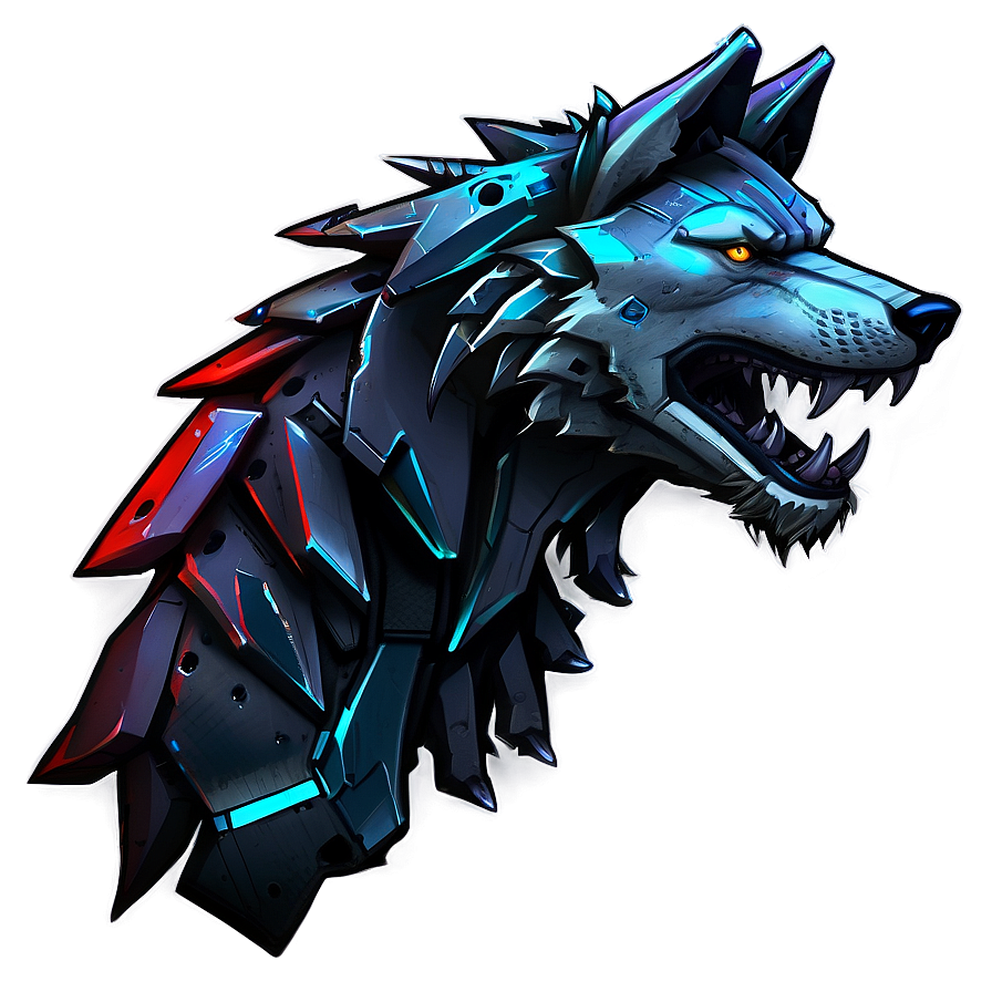 Cyberpunk Wolf Head Concept Png Sbc