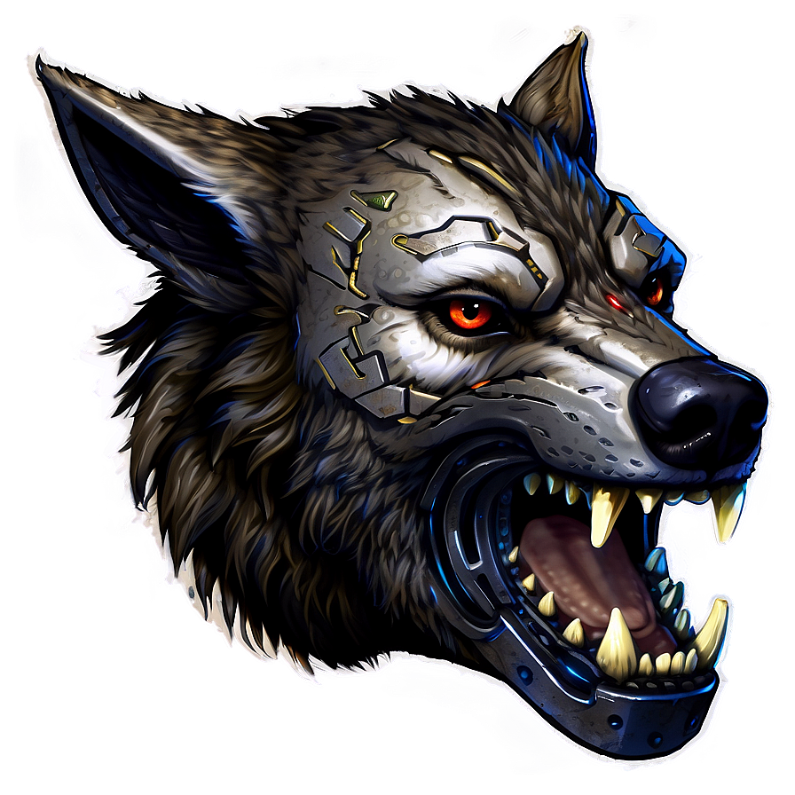 Cyberpunk Wolf Head Concept Png Ubj