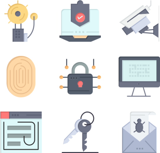 Cybersecurity Icons Set