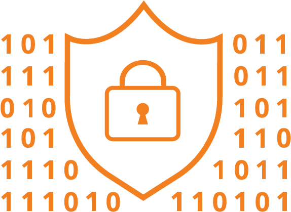 Cybersecurity Shield Binary Code