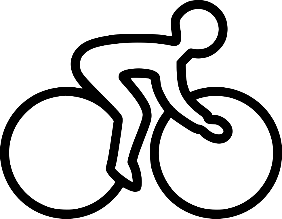 Cyclist Silhouette Outline